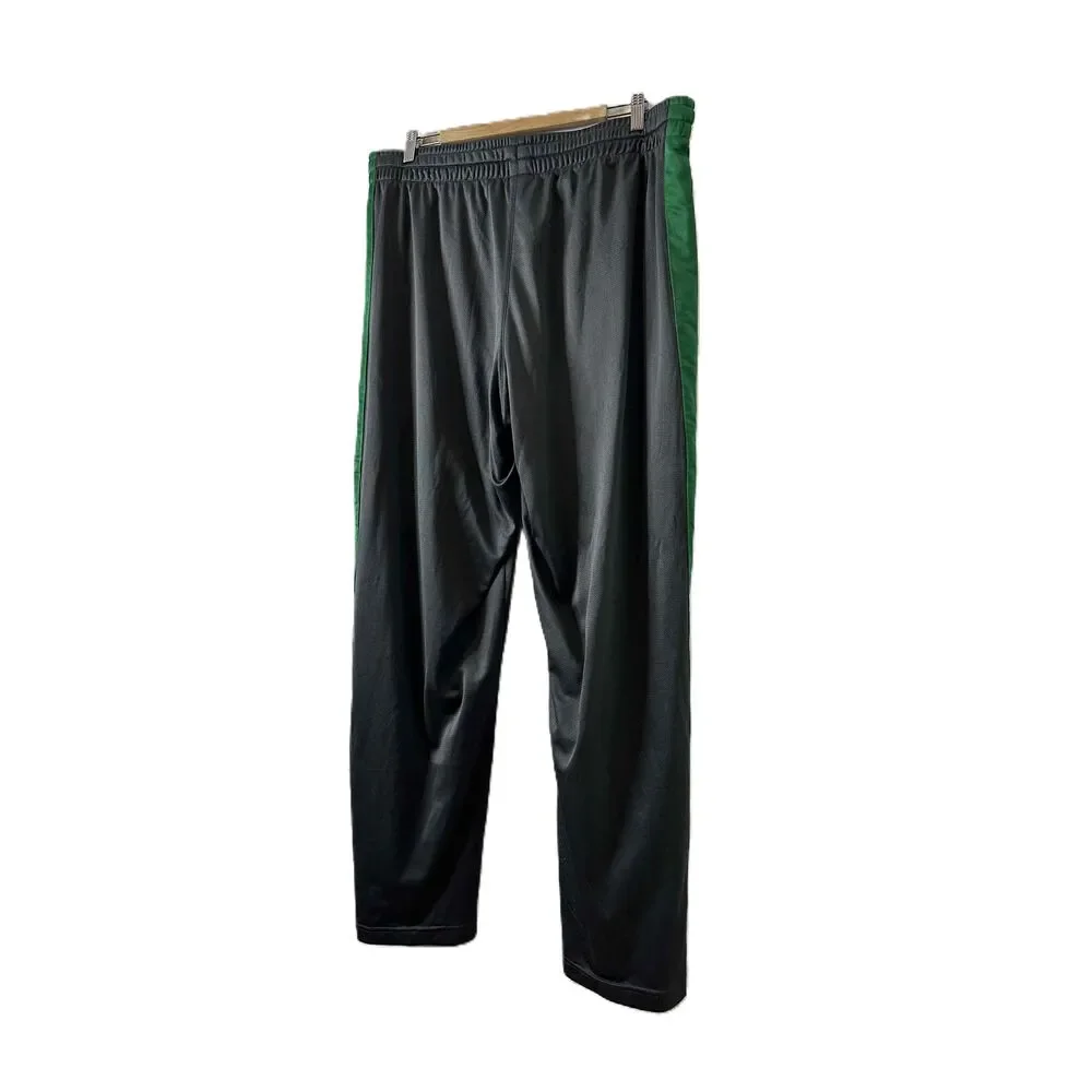 Nike Pants Mens Size XXL Black Unisex Green Side Stripe Elastic Waistband